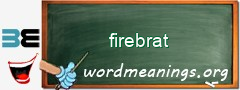 WordMeaning blackboard for firebrat